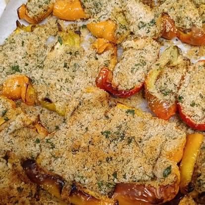 Peperoni gratinati al forno